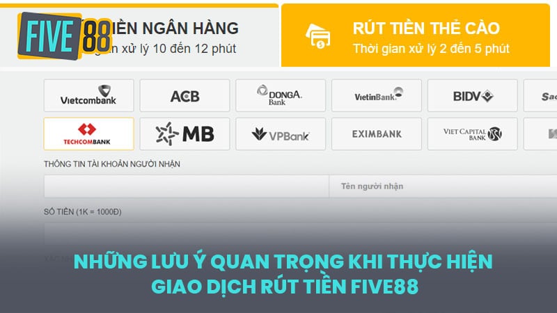 Những Lưu Ý Quan Trọng Khi Rút Tiền Tại Five88